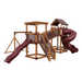 Swing Kingdom Play Set Adventurer Traverse red and wood
