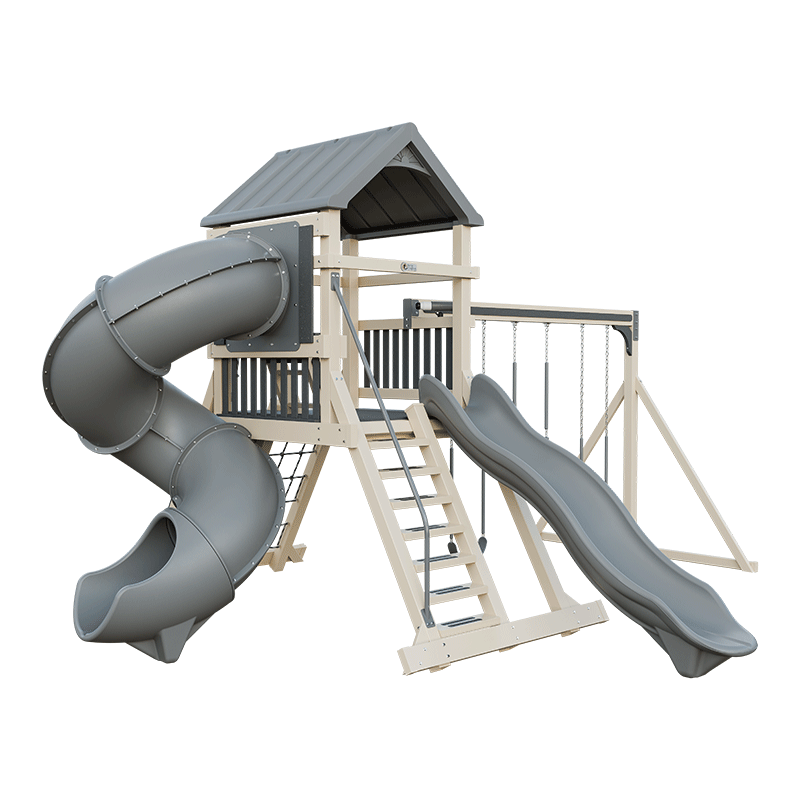 Swing Kingdom Play Set Mountaineer Climber 55 Turbo Deluxe gray and almond