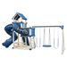 Swing Kingdom Play Set Switchback Super 48 Turbo blue and almond back