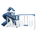 Swing Kingdom Play Set Switchback Super 48 Turbo blue and white see through slide