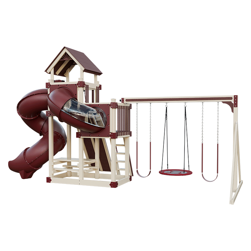 Swing Kingdom Play Set Switchback Super 48 Turbo red and almond