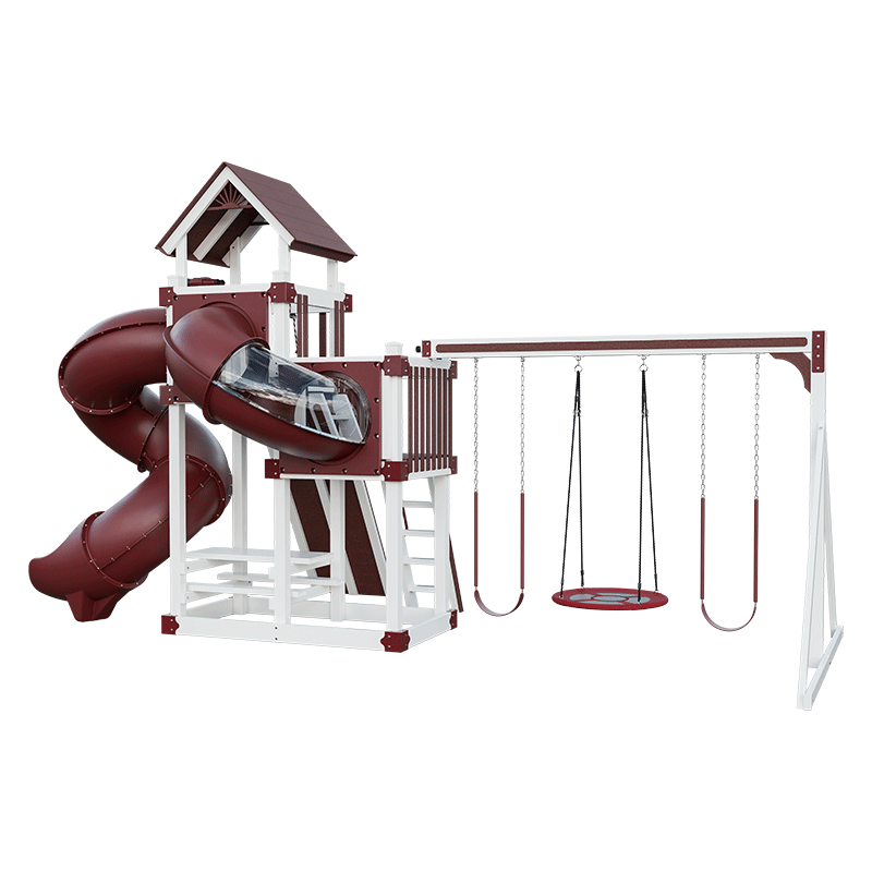 Swing Kingdom Play Set Switchback Super 48 Turbo red and white
