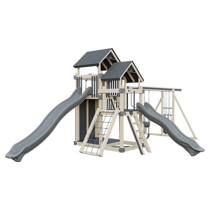 Swing Kingdom Play Set Switchback Super 59 Adventure gray and almond