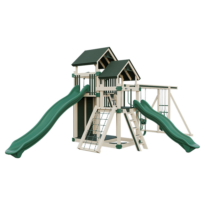 Swing Kingdom Play Set Switchback Super 59 Adventure green and almond