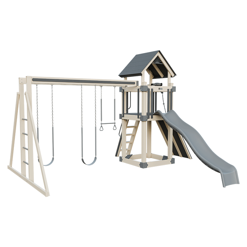 Swing Kingdom Play Set Trailblazer Basecamp 44 gray and almond