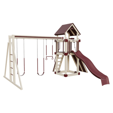 Swing Kingdom Play Set Trailblazer Basecamp 44 red and almond