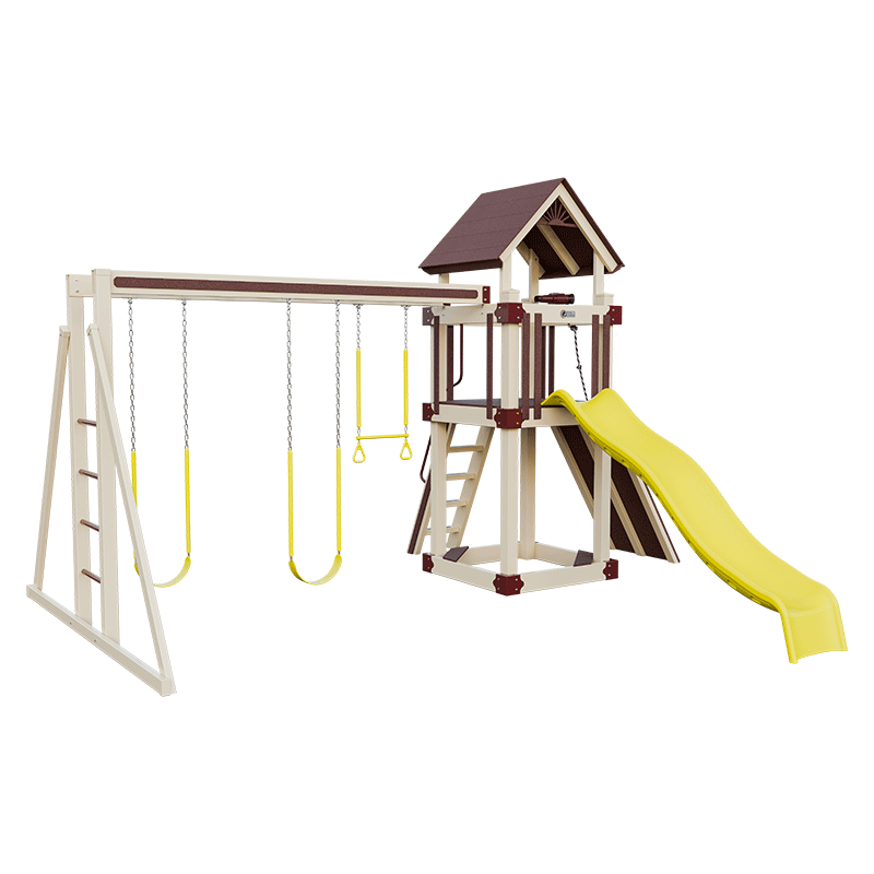 Swing Kingdom Play Set Trailblazer Basecamp 44 red and yellow