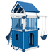 Swing Kingdom Play Set Trailblazer Basecamp 55 Clubhouse blue and white