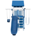 Swing Kingdom Play Set Trailblazer Basecamp 55 Clubhouse blue and white slide