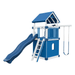 Swing Kingdom Play Set Trailblazer Basecamp 55 Clubhouse white and blue ladder