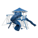 Swing Kingdom Play Set Trailblazer Basecamp 77 Honeycomb blue white slide