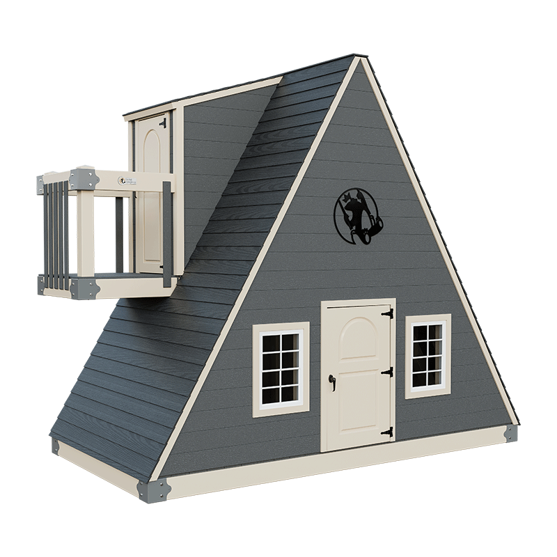 Swing Kingdom Playhouse Series Alpine Retreat gray and almond standalone