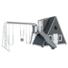 Swing Kingdom Playhouse Series Alpine Retreat gray and white