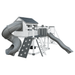 Swing Kingdom Playhouse Series Cabin Deluxe gray and white