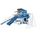 Swing Kingdom Playhouse Series Kingdom Lodge Deluxe blue and white swings