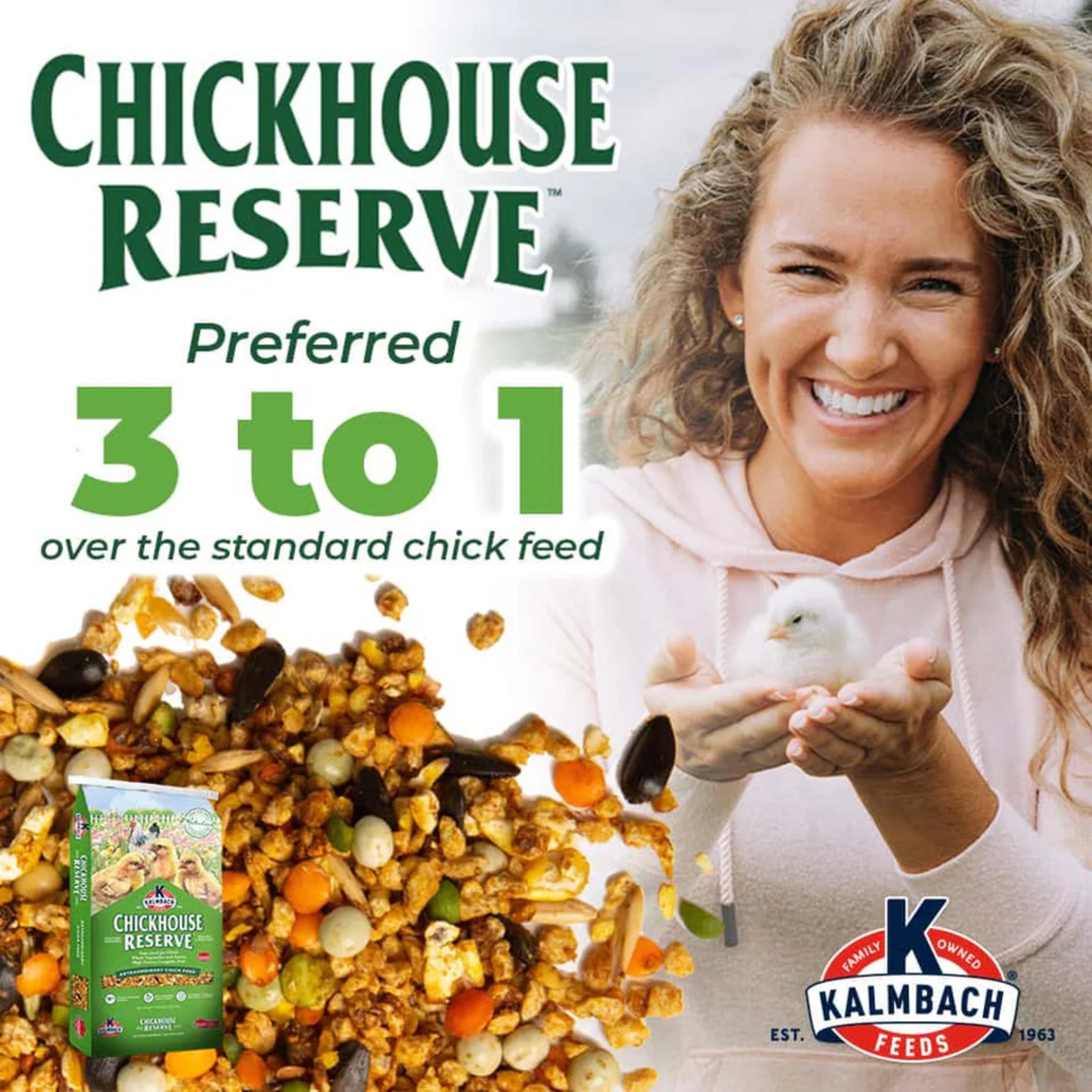 Kalmbach 18% CHICK HOUSE RESERVE Chicken Starter Feed - 30 lb