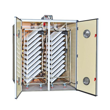 Cimuka T4800 SH - Egg Incubator - Setter & Hatcher (With Trolley) front doors open