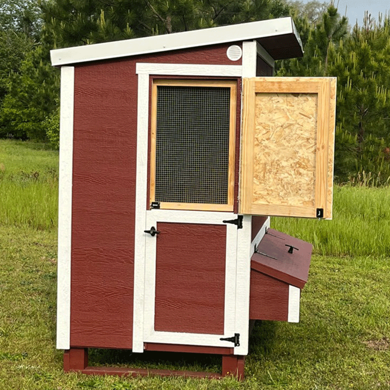 OverEZ Chicken Coop Walk-In Up to 18 Chickens Red