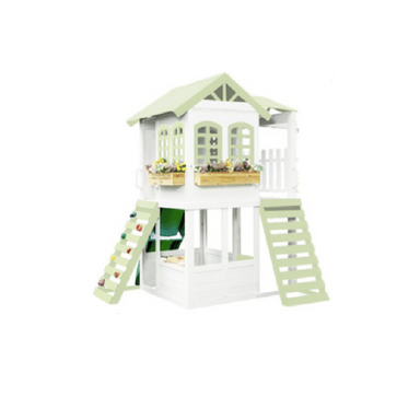 2MamaBees Reign Two Story Playhouse Pastel Colors Garden Green