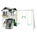 2MamaBees Reign Two Story Swing Set & Climber Black & White Farmhouse Style 2