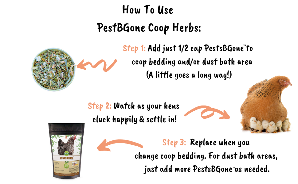Pampered Chicken Mama PestsBGone for Keeping Chicken Coops Pest Free! All Natural & Safe [Repel Flies, Mosquitoes, Gnats, & More]
