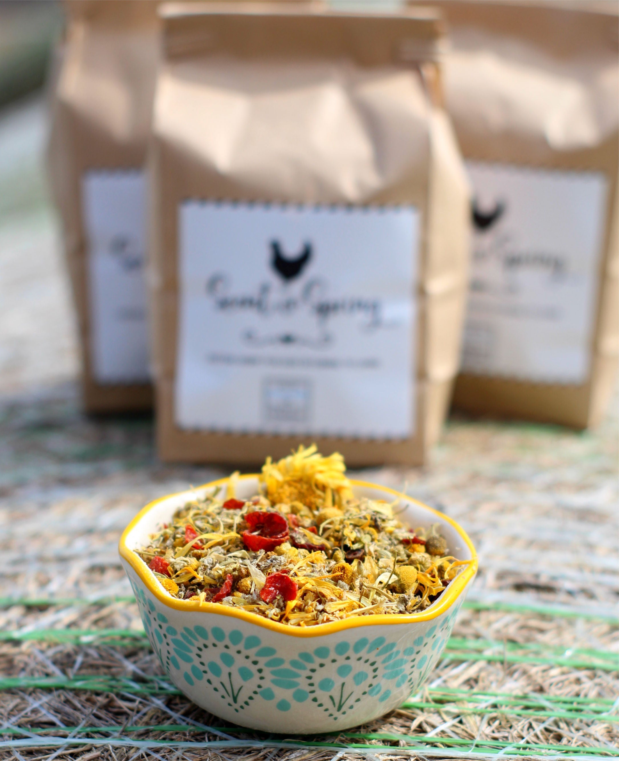 Pampered Chicken Mama Scent of Spring Nesting Herbs For Backyard Chickens With Lavender, Chamomile, Calendula, and more!