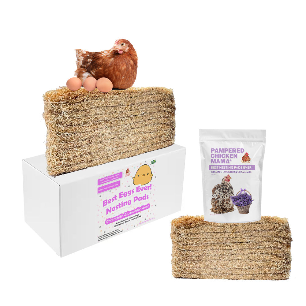 Pampered Chicken Mama Best Eggs Ever! Aspen Chicken Nesting Pads with Herbs with Lavender & Chamomile