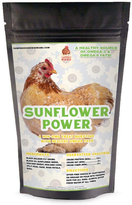 Pampered Chicken Mama Sunflower Power Textured Treat With Sunflower Seeds, BloomGrubs, Rose, Sage, Corn
