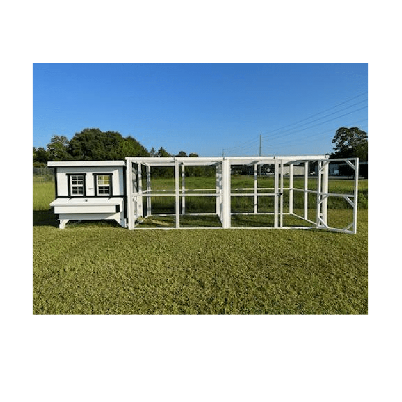 OverEZ Chicken Run Wooden 16' Walk-In Red or White