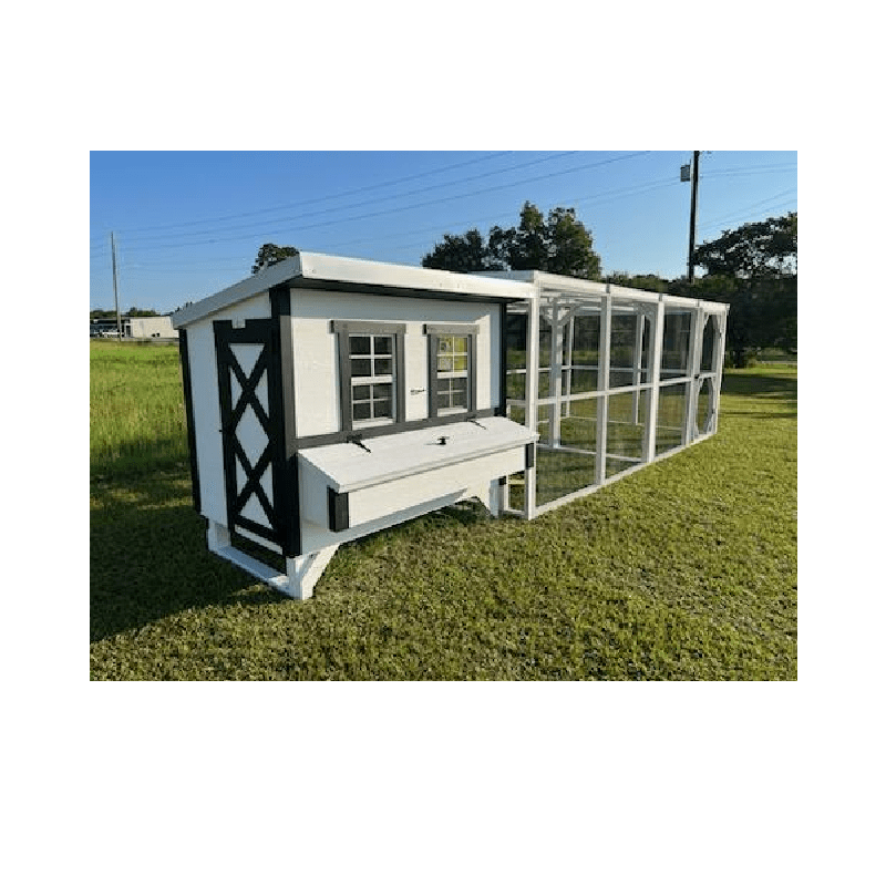 OverEZ Chicken Run Wooden 16' Walk-In Red or White